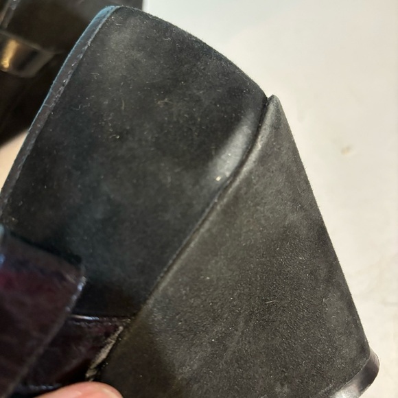 DKNYC Christina women’s black suede wedge heel ballet shoes in size 8 - Picture 13 of 13